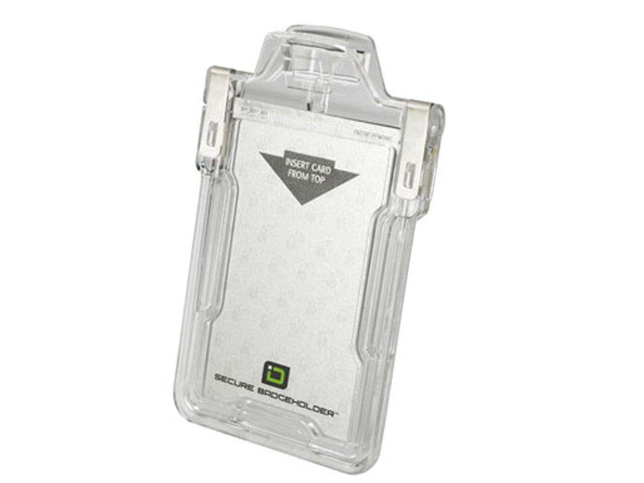 Identity Stronghold Secure Badge Holder Classic, Clear (IDSH1004-001B-clr)